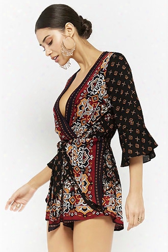 Selfie Leslie Ornate Print Romper