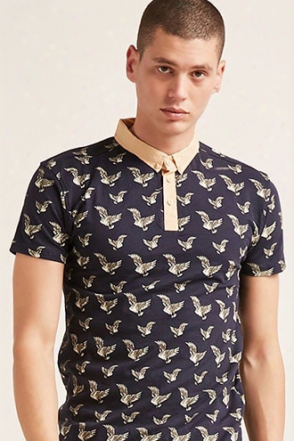 Soul Star Crane Print Polo