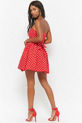 Strapless Polka Dot Dress