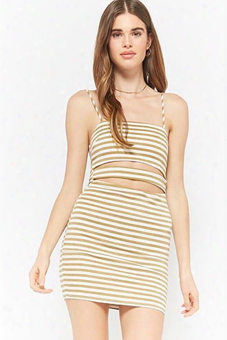 Striped Cutout Cami Dress