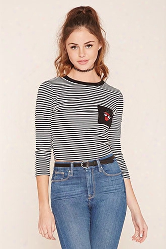 Striped Patc Knit Top