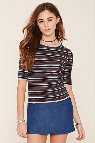 Striped Ribbed Knit Tee