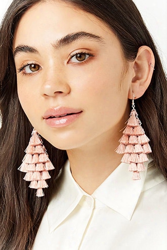 Tiered Tassel Drop Earrings