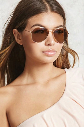 Tinted Aviator Sunglasses