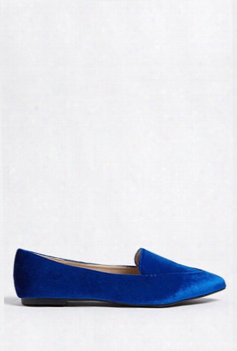 Velvet Pointed Loafers