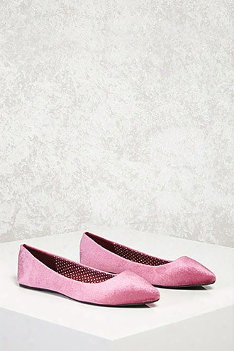 Velvet Pointed Toe Flats