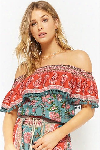 Z & L Europe Floral Pom-pom Top