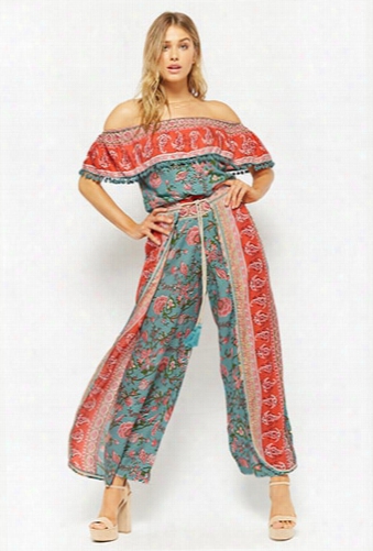 Z & L Europe Floral Tulip Wide-leg Pants