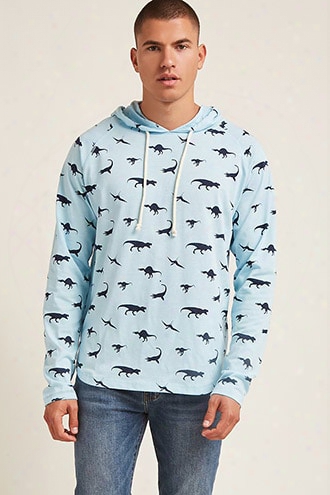 Alpha Beta Dinosaur Print Hoodie