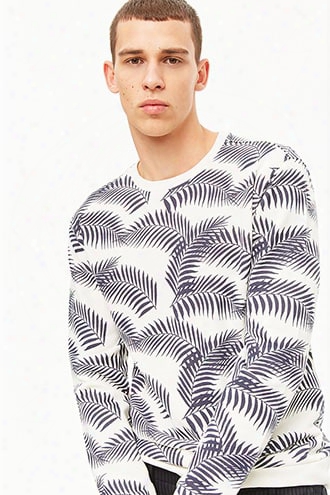 Alpha Beta Leaf Print Pullover