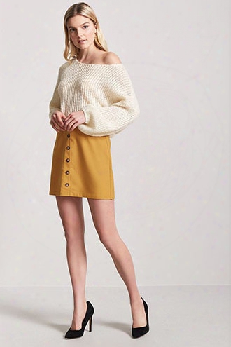 Button-front Skirt