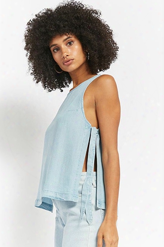 Chambray Self-tie Top