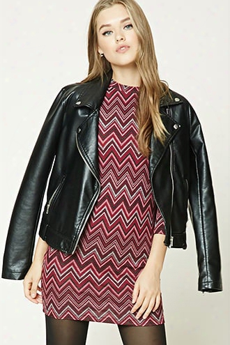 Chevron Pattern Mini Dress