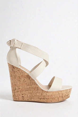 Cork-wrapped Wedge Heels