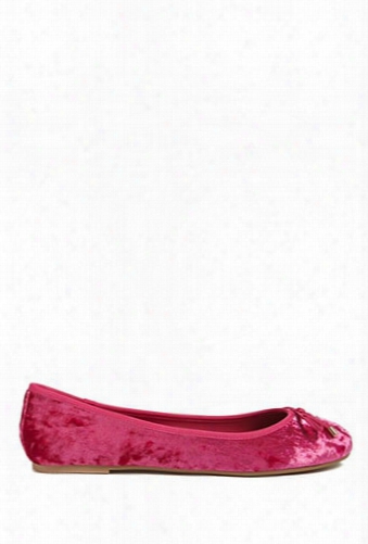 Crushed Velvet Flats