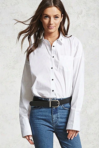 Embroidered High-low Shirt