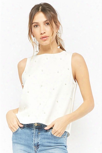 Faux Pearl-embellished Top