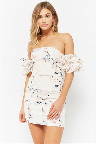 Floral Off-the-shoulder Mini Dress