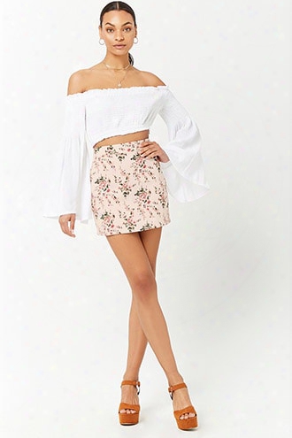 Floral Print Mini Skirt