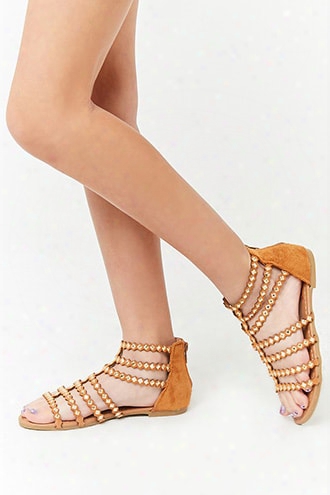 Girls Embellished Suede Gladiator Sandals (kids)