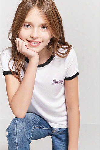 Girls Lets Not Ringer Tee (kids)