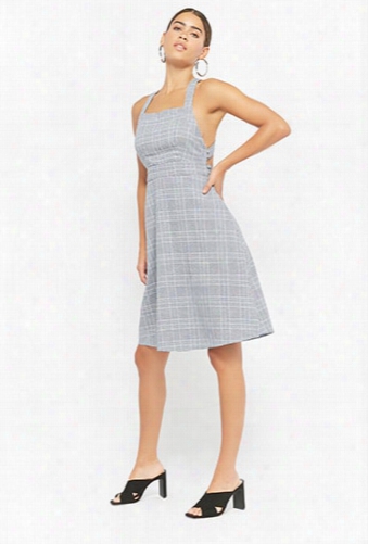 Glen Plaid Strappy Dress