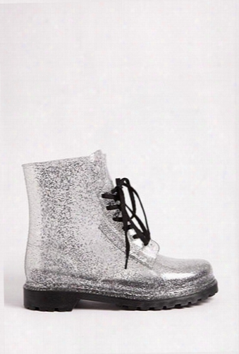 Glitter Jelly Ankle Boots