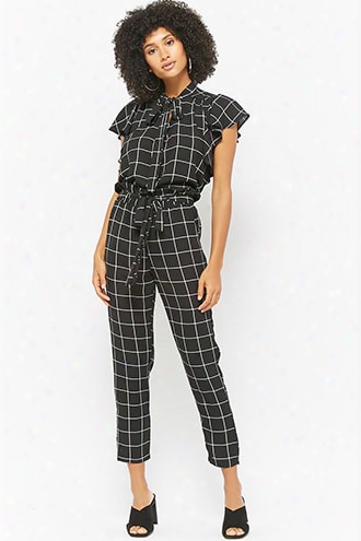 Grid Ankle Pants