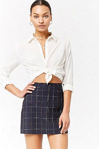 Grid Mini Skirt