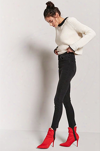 High-waist Stirrup Skinny Jeans