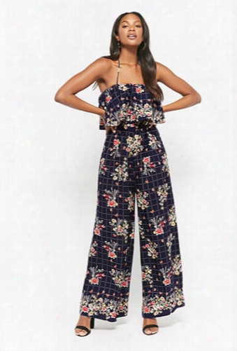 Layered Floral Jumpsuit