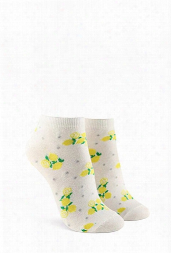 Lemon Print Ankle Socks