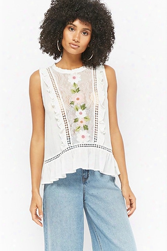 London Rose Floral Ruffle Top