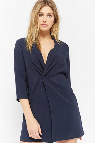 Longline Double-breasted Blazer