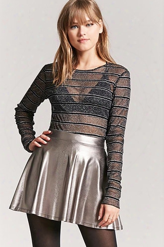 Metallic Skater Skirt