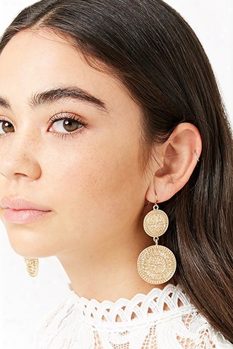 Ornate Circle Drop Earrings