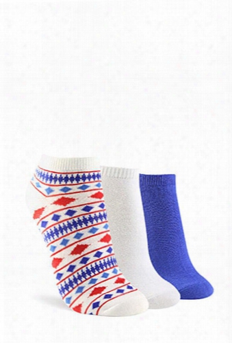 Patterned Ankle Socks - 3 Pack