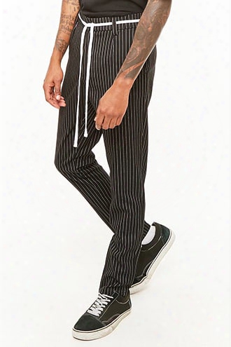 Pinstripe Ankle Zip Pants