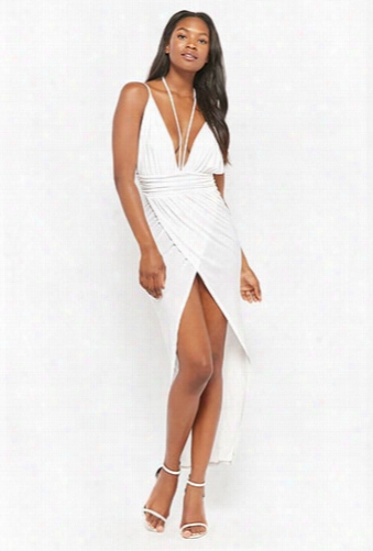 Plunging High-low Dress