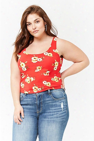 Plus Size Floral Tank Top