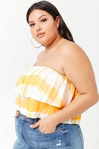 Plus Size Flounce Top Swim Cover-up