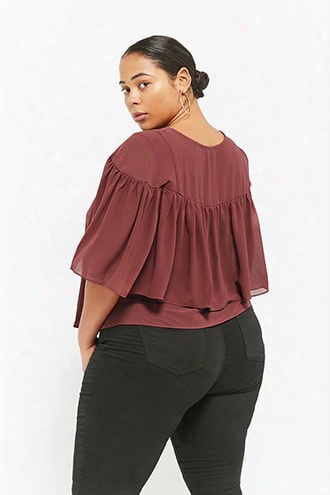 Plus Size Flounce Top