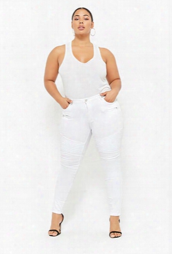 Plus Size Skinny Moto Jeans