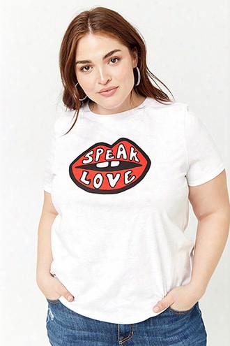 Plus Size Speak Love Graphic Tee