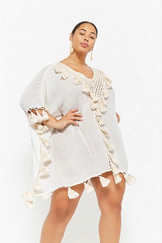 Plus Size Tasseled Kaftan Dress