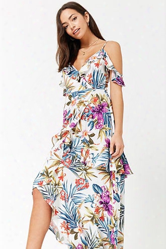 Ruffled Tropical High-low Dress