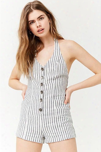 Seersucker Halter Romper