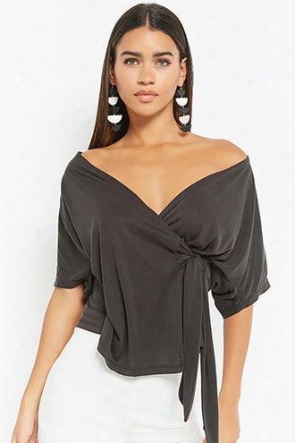 Self-tie Wrap Top