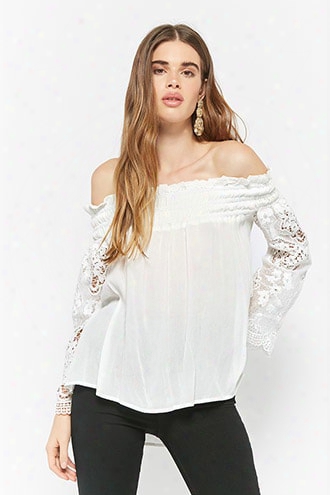 Semi-sheer Gauze High-low Top