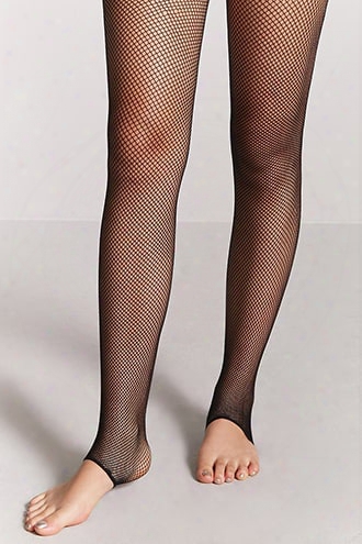 Sheer Footless Fishnet Tights